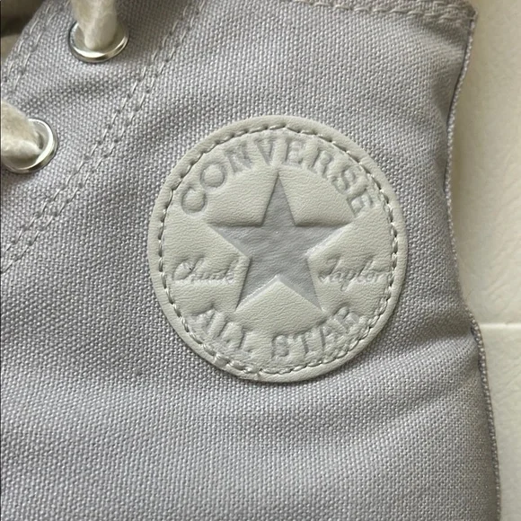 Converse White and Purple High-Top Platform Sneakers - Picture 3 of 7